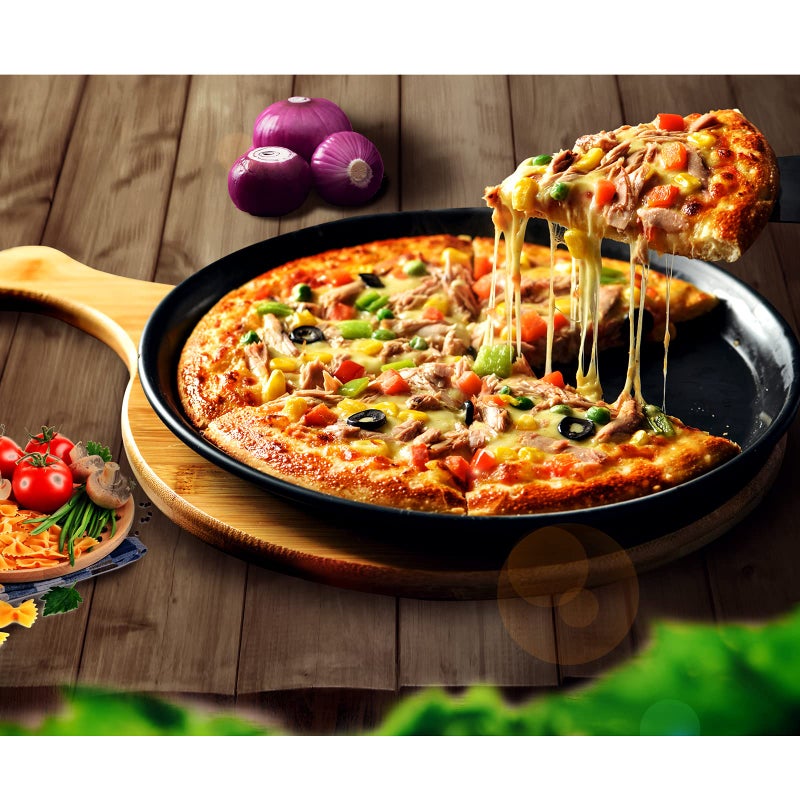 ODDIER 14inch Nonstick Pizza Panï¼ŒCarbon Steel Baking Oven Pizza Tray Pie Pans - Image 4